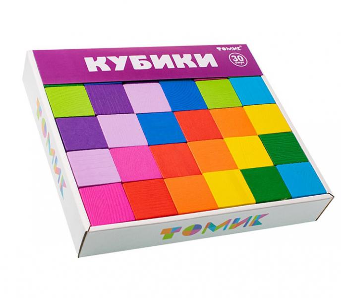 фото Кубики томик цветные 30 штук арт. 1-45