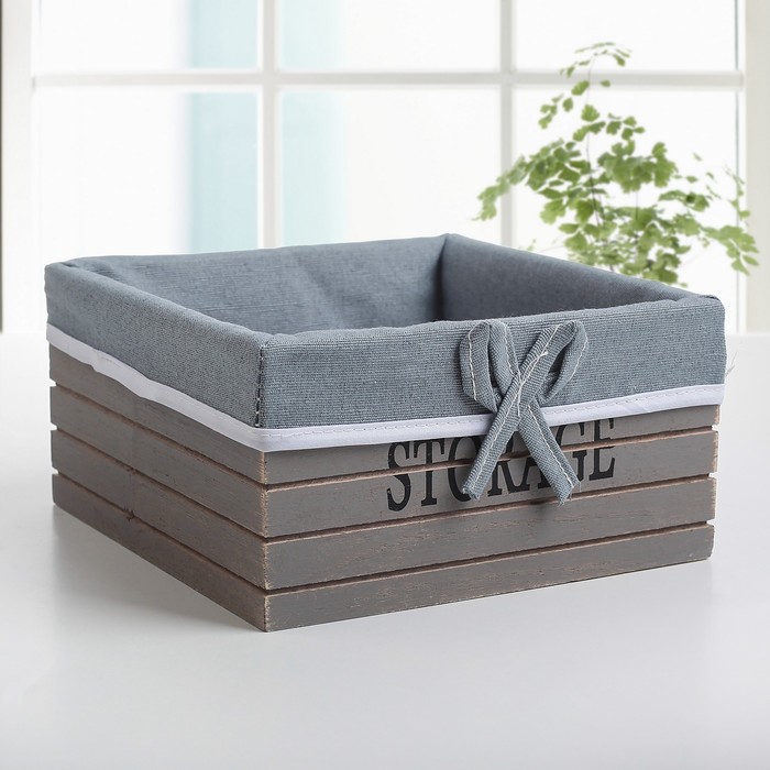 

Корзина для хранения Доляна Storage, 15159 см, дерево, цвет серый, Аксессуары для хранения STORAGE