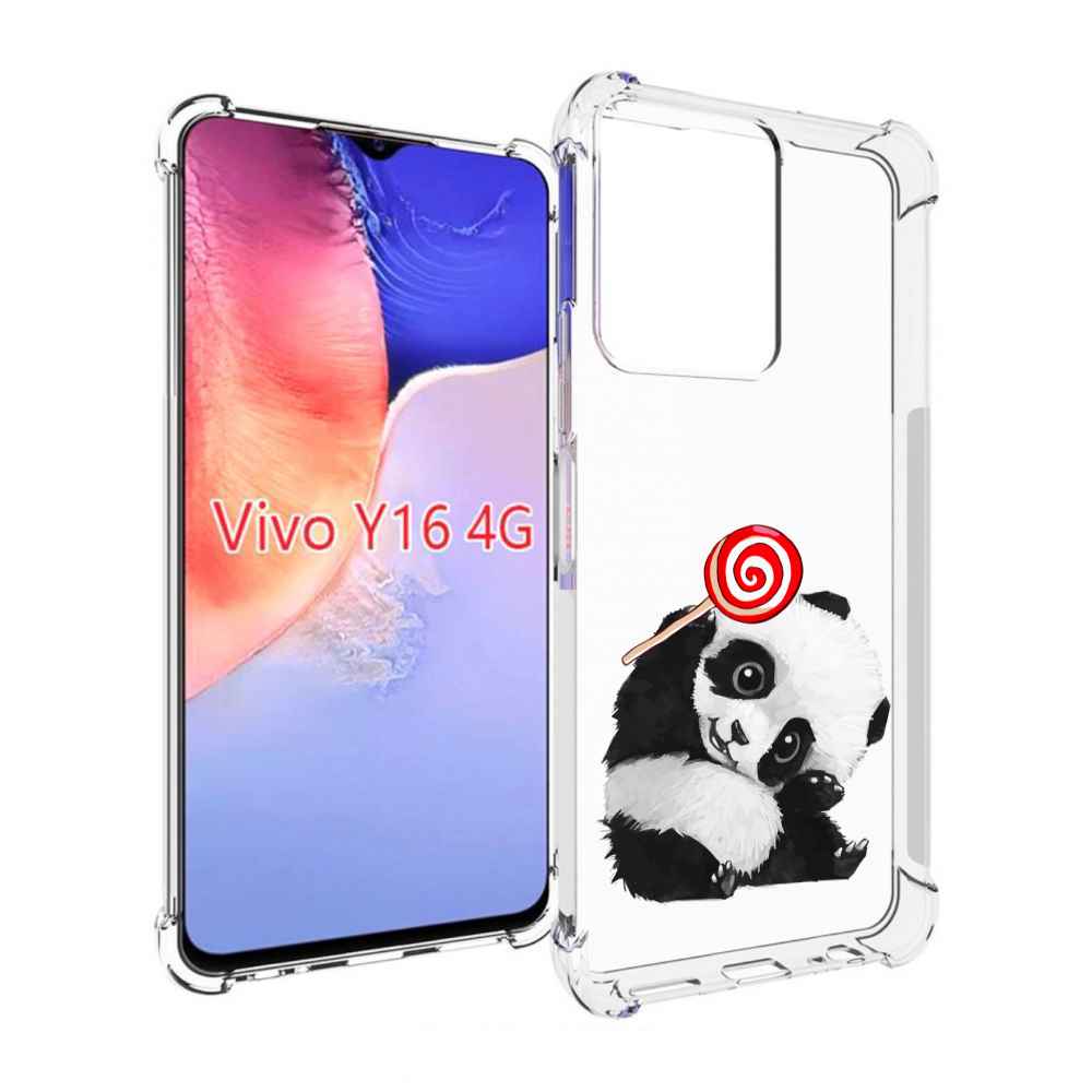 

Чехол MyPads панда с леденцом для Vivo Y16 4G/ Vivo Y02S, Прозрачный, Tocco