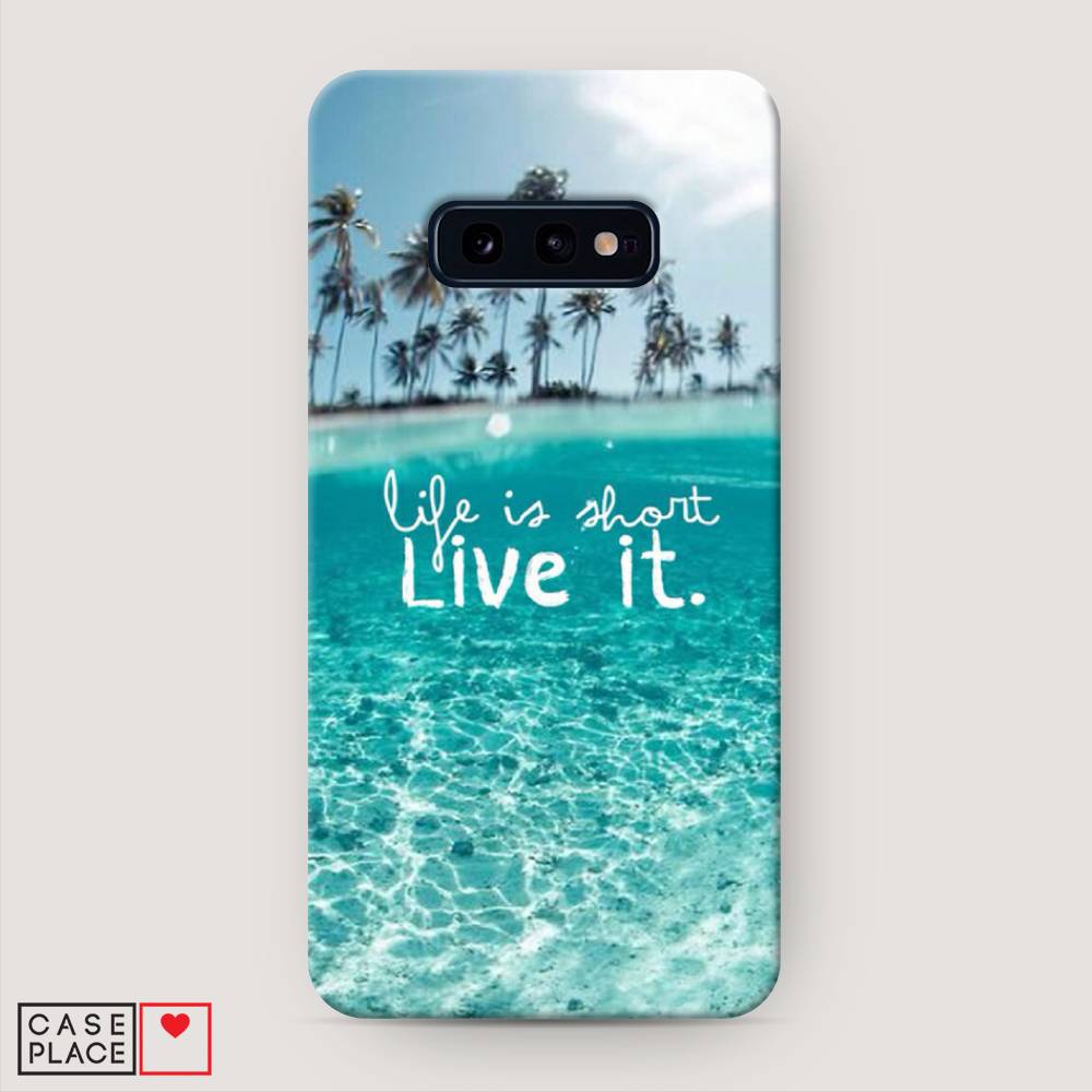 фото Пластиковый чехол "live it" на samsung galaxy s10e awog