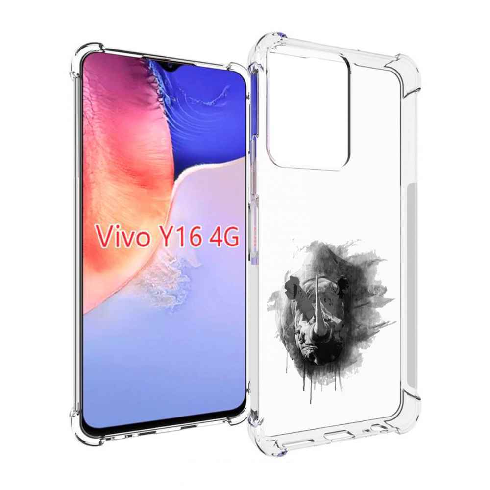 

Чехол MyPads носорог для Vivo Y16 4G/ Vivo Y02S, Прозрачный, Tocco