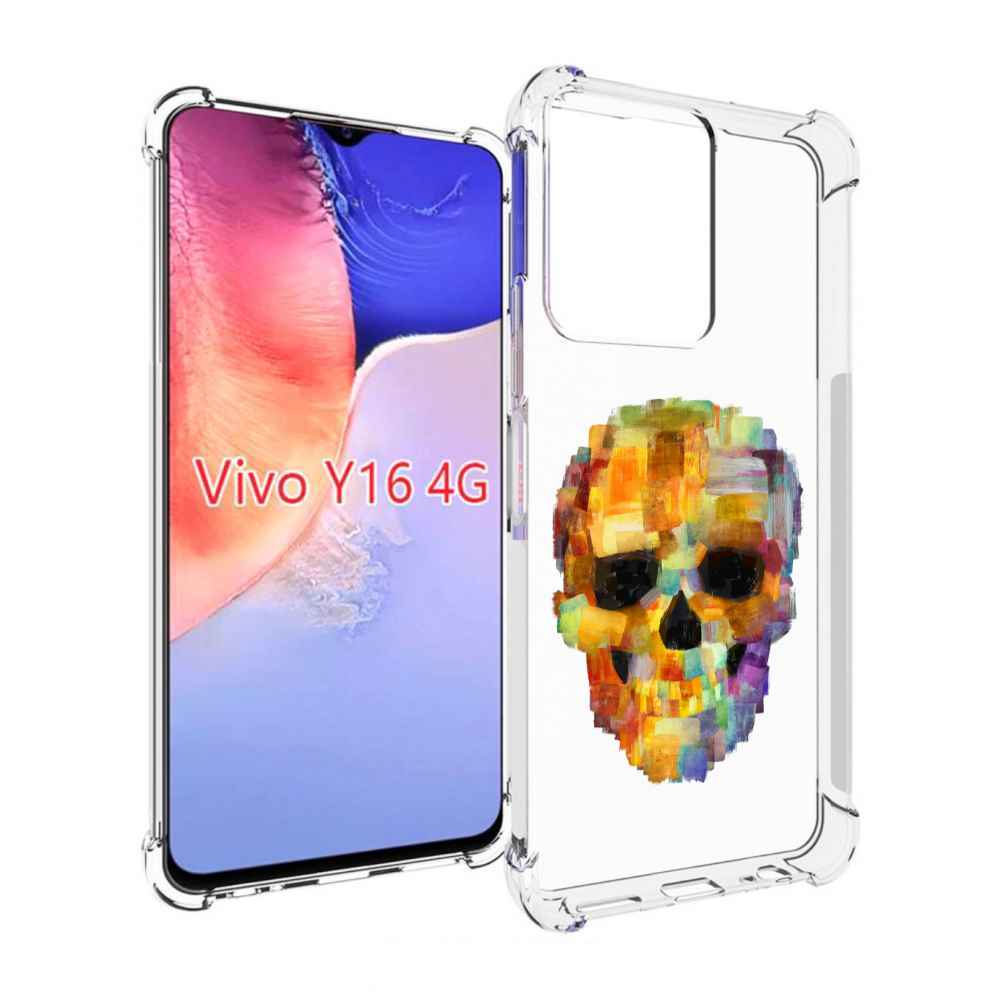 

Чехол MyPads нарисованный череп для Vivo Y16 4G/ Vivo Y02S, Прозрачный, Tocco