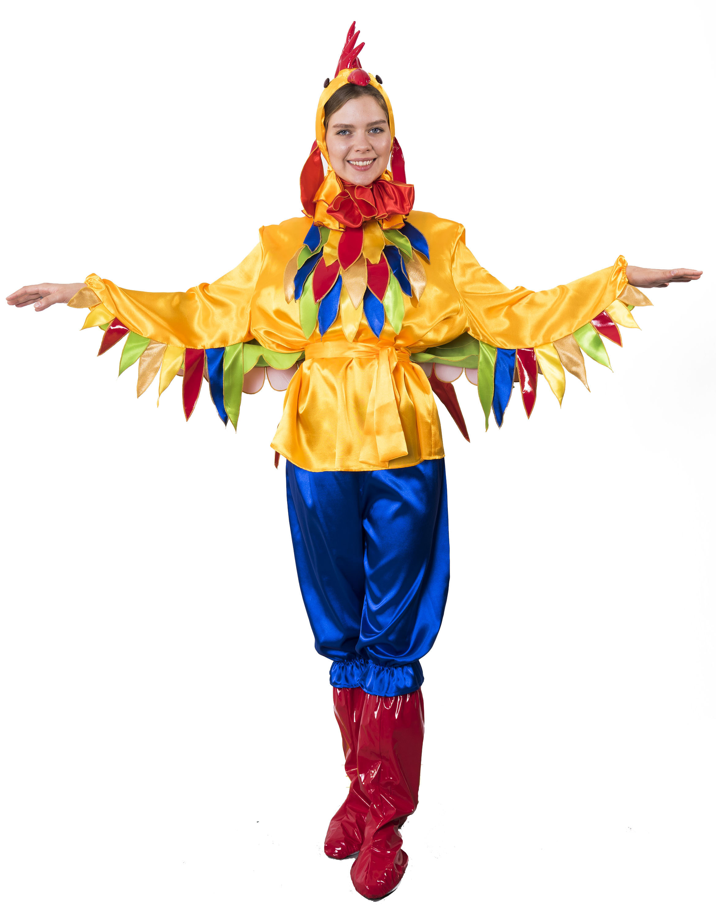фото Карнавальный костюм мужской птица феникс p0009 желтый, синий 48-50 ru