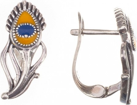 

Серьги женские из серебра SilverHouse HE1438, эмаль, HE1438