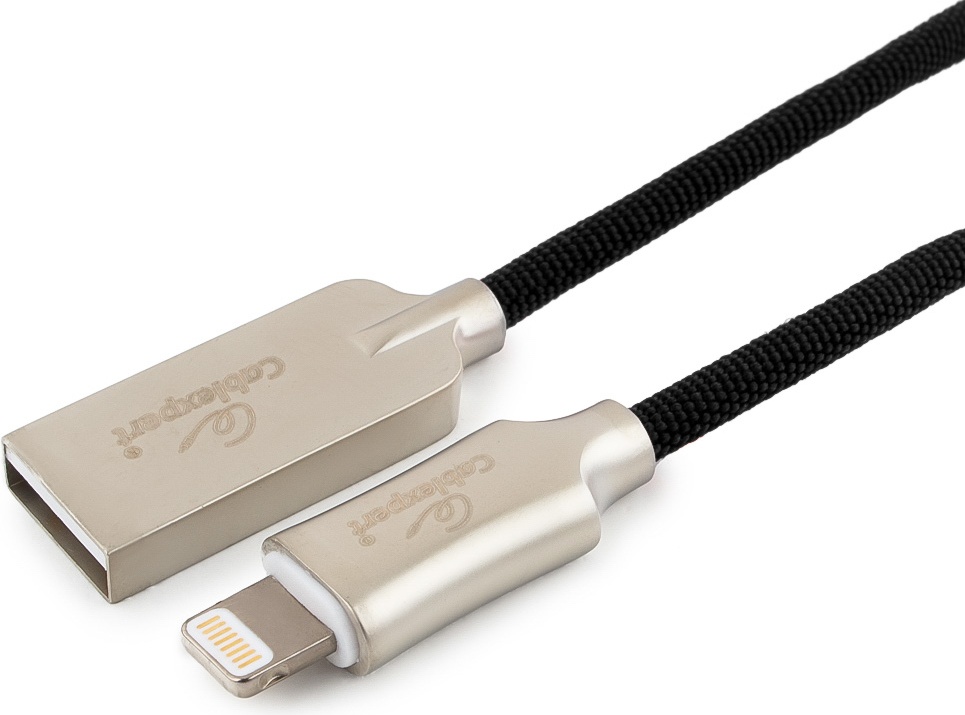 Кабель Cablexpert Platinum USB - Lightning, 1.8 м, черный (CC-P-APUSB02Bk-1.8M)