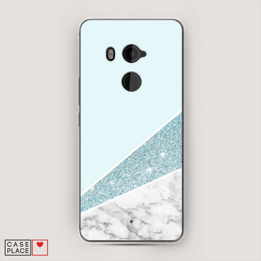 

Чехол Awog на HTC U11 Plus / Эйчтиси U11 Plus "Мрамор с голубыми блестками", Разноцветный, 102150-3
