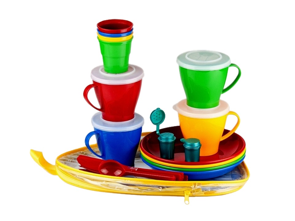 фото Набор походной посуды solaris универсальный 30 предметов, разноцветный