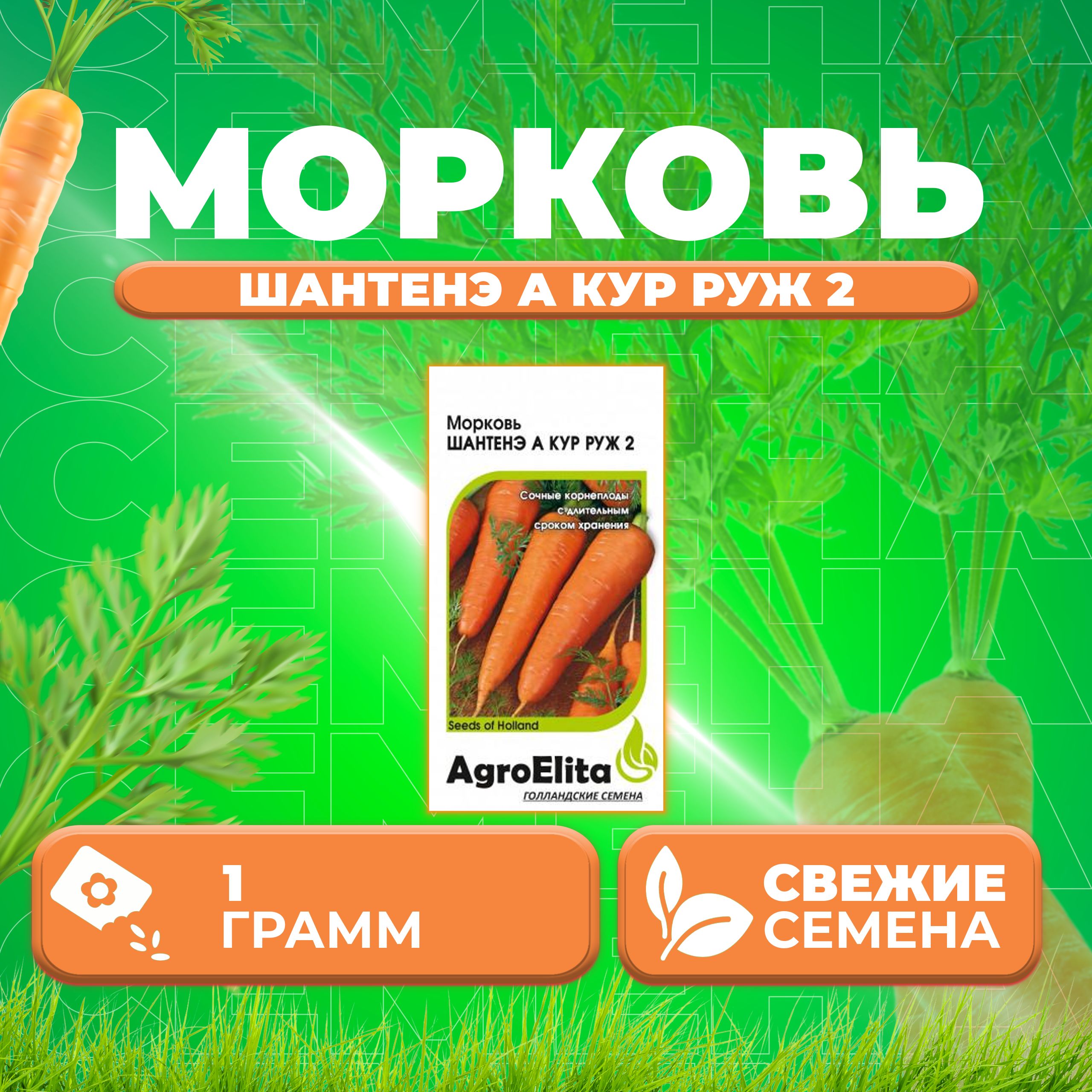 

Семена морковь Шантенэ А Кур Руж AgroElita 1912236794-1 1 уп.