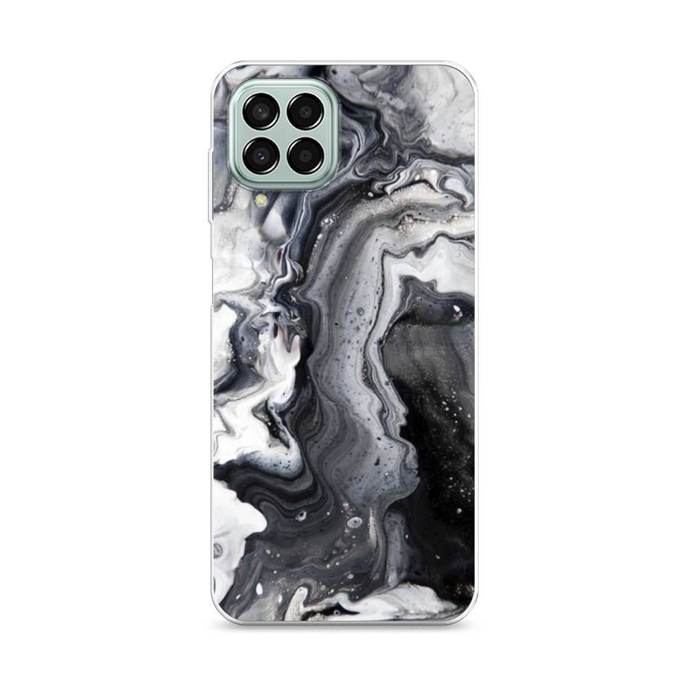 фото Силиконовый чехол "бело-черные сложные полосы" на samsung galaxy m33 awog
