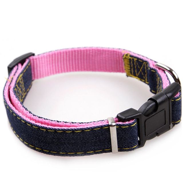 

Ошейник для собак PetStandArt Denim нейлоновый, размер L, розовый