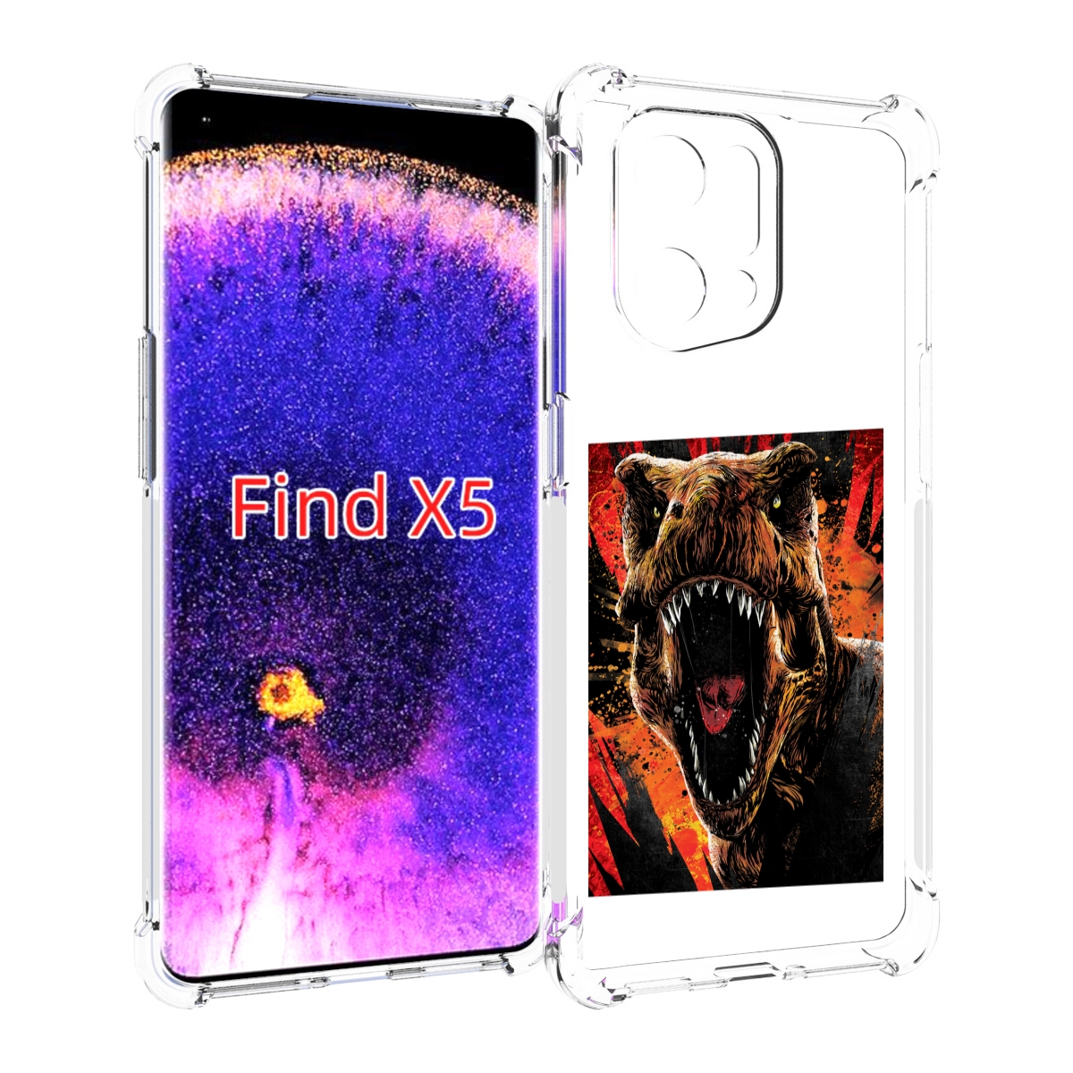 

Чехол MyPads Тиранозавр для Oppo Find X5, Прозрачный, Tocco