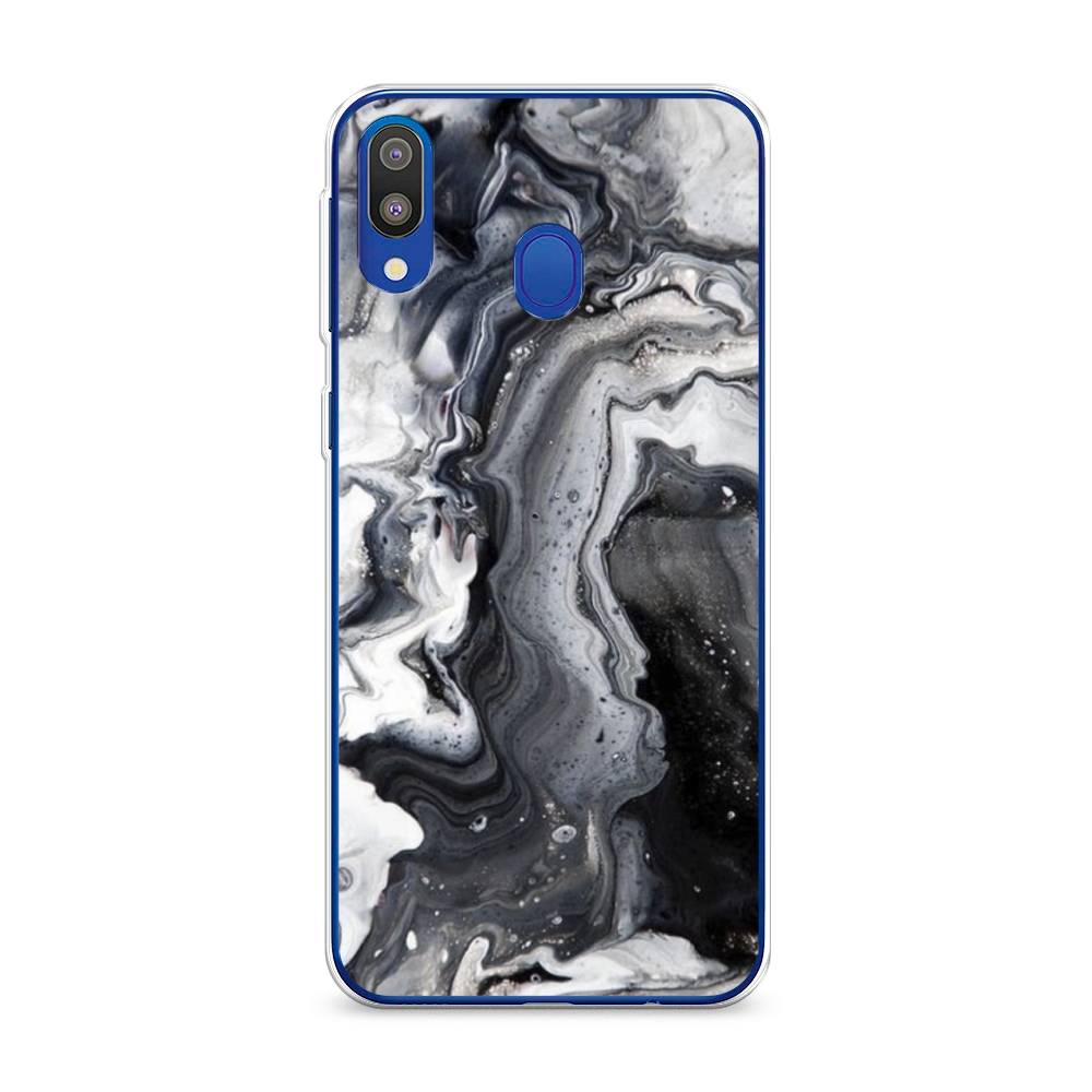 фото Силиконовый чехол "бело-черные сложные полосы" на samsung galaxy m20 awog