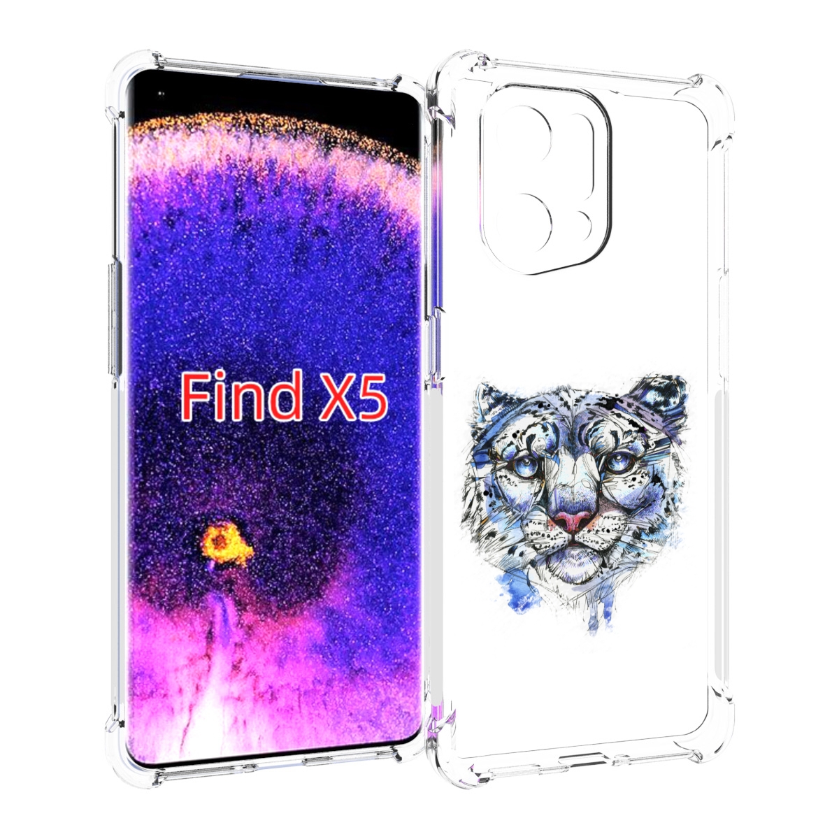 

Чехол MyPads Тигр 4 для Oppo Find X5, Прозрачный, Tocco