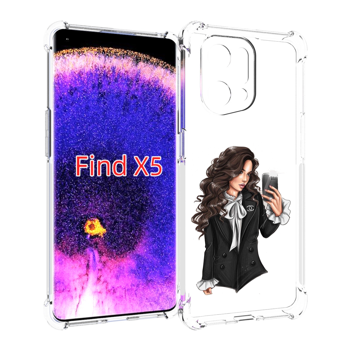

Чехол MyPads Стильная-девушка для Oppo Find X5, Прозрачный, Tocco