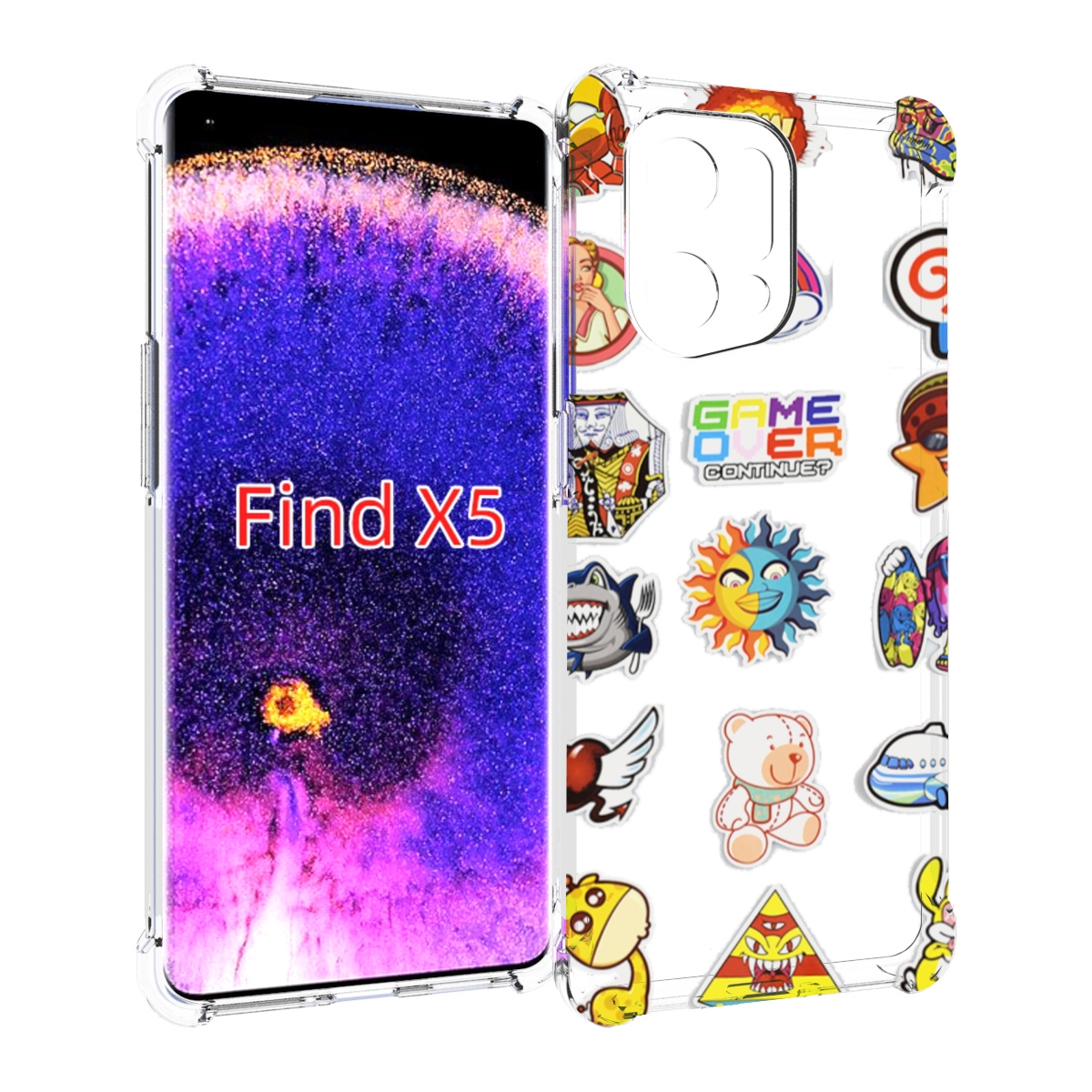 

Чехол MyPads Стикеры для Oppo Find X5, Прозрачный, Tocco