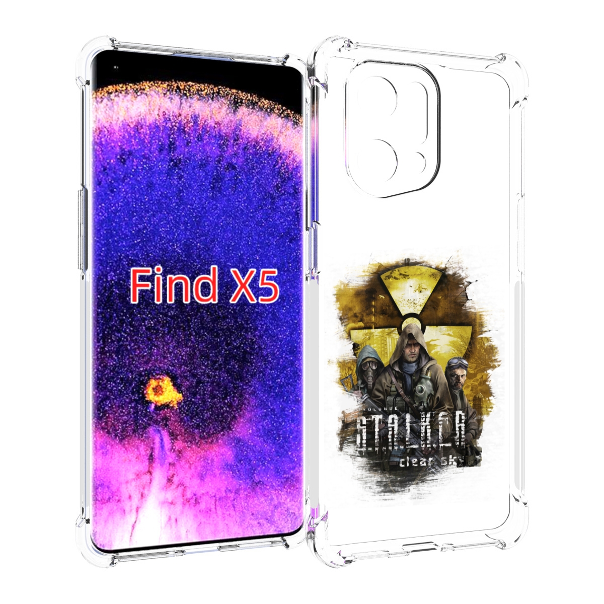 

Чехол MyPads Сталкер мужской для Oppo Find X5, Прозрачный, Tocco