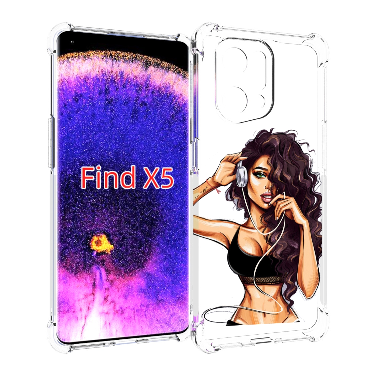 

Чехол MyPads Спортивная-девушка женский для Oppo Find X5, Прозрачный, Tocco