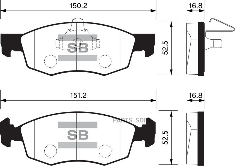 

Тормозные колодки Sangsin brake передние sp1198