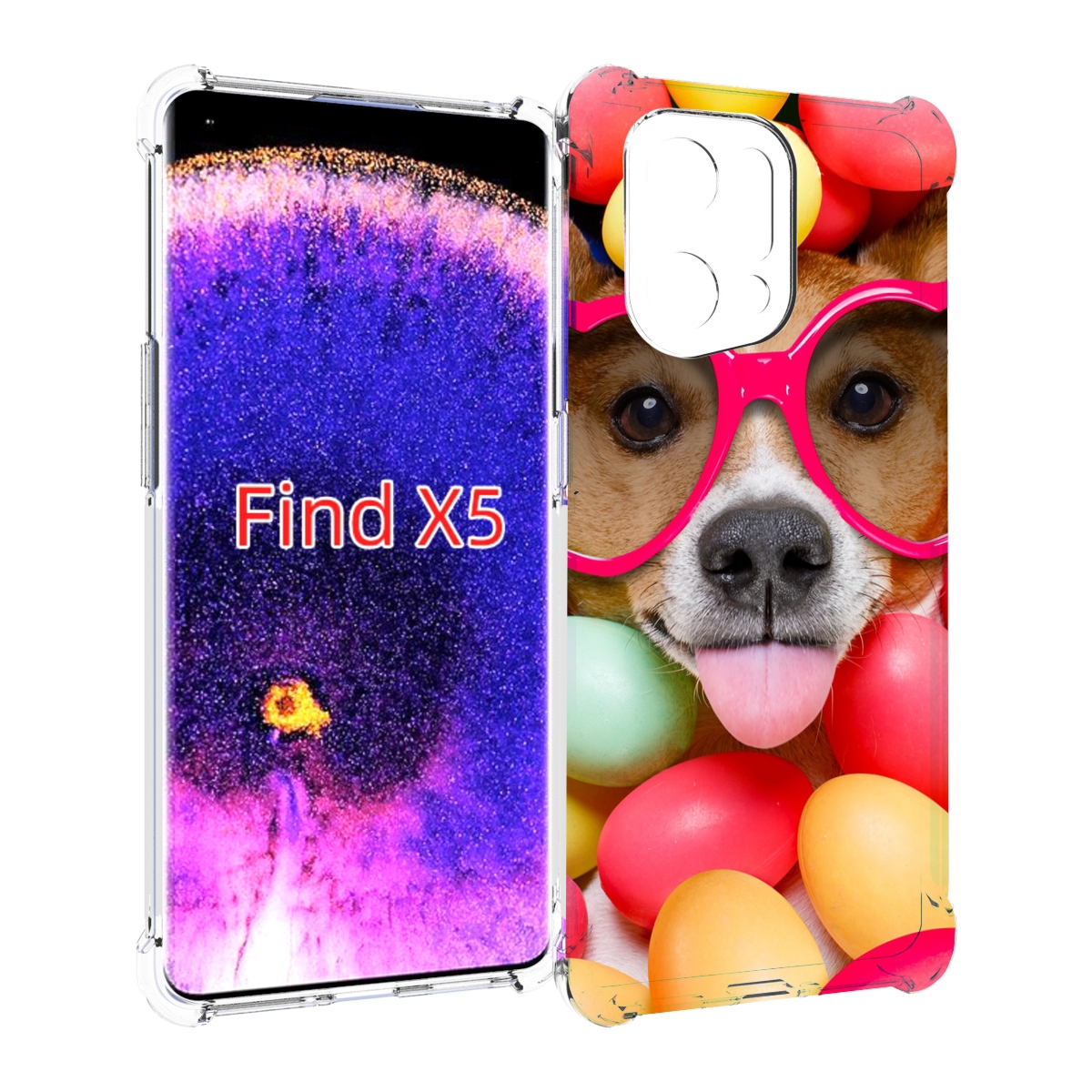 

Чехол MyPads Собака-в-яйцах для Oppo Find X5, Прозрачный, Tocco