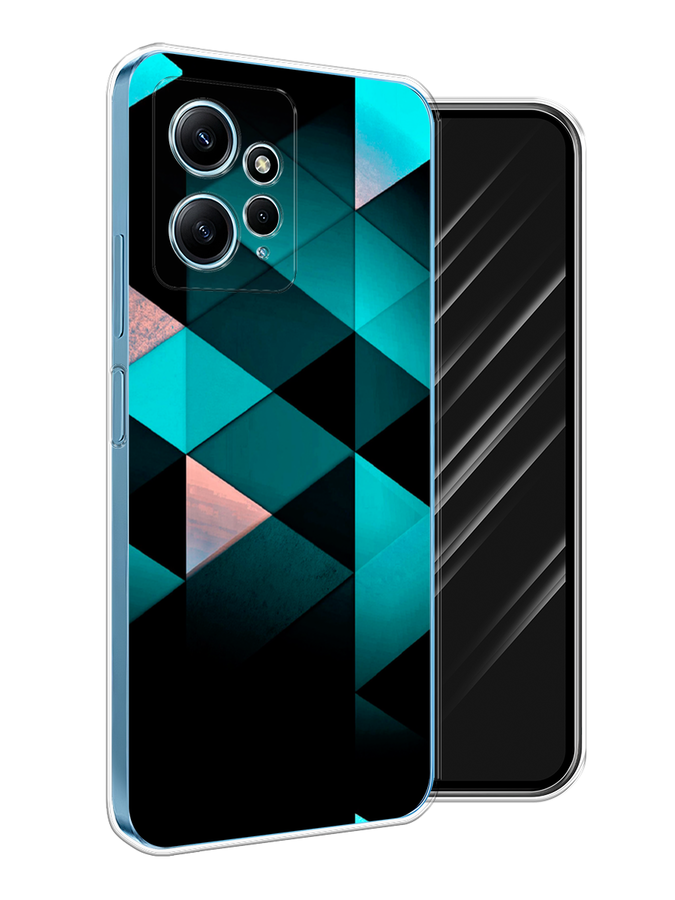 

Чехол Awog на Xiaomi Redmi Note 12 4G "Геометрия 16", Бирюзовый;черный, 318350-1