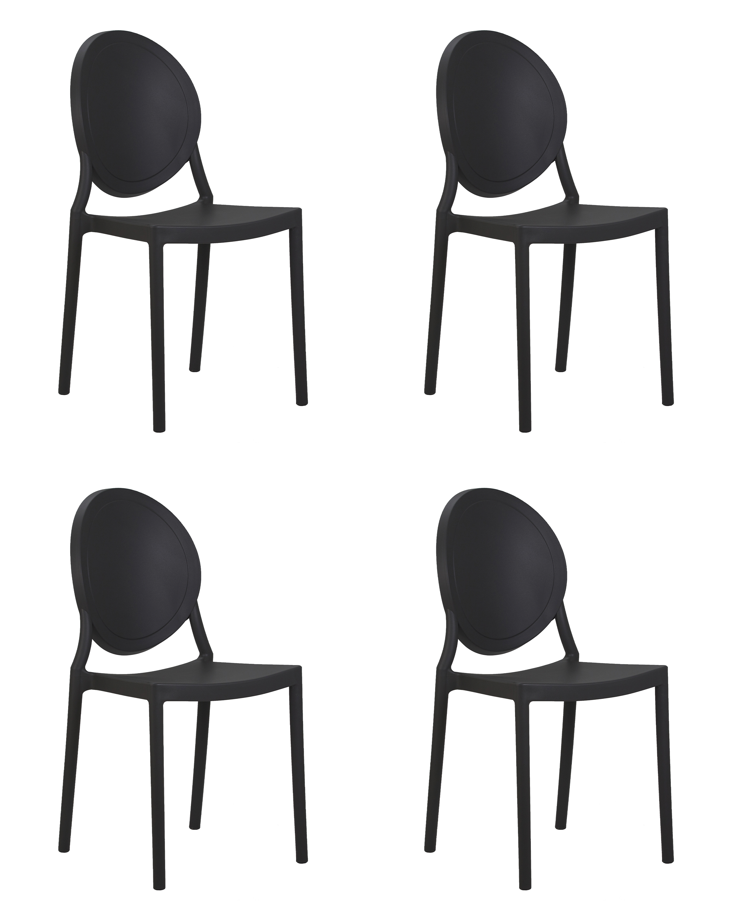 

Стул DOBRIN ALBERT 4 шт цвет чёрный, ALBERT