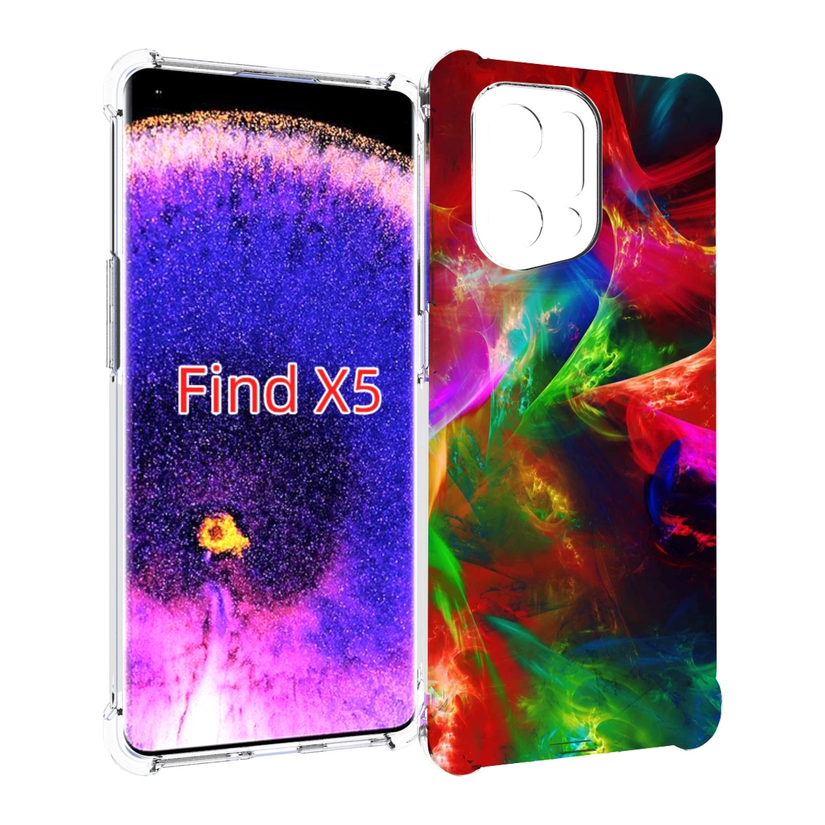 

Чехол MyPads Сияние-красок для Oppo Find X5, Прозрачный, Tocco