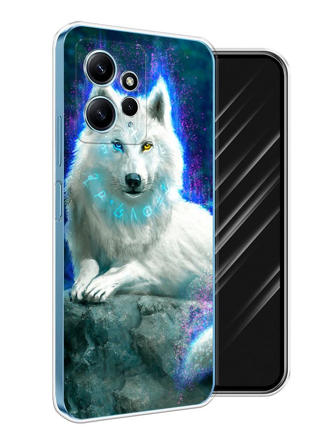 

Чехол Awog на Xiaomi Redmi Note 12 4G "Белоснежный волк", Белый;зеленый;фиолетовый, 318350-1