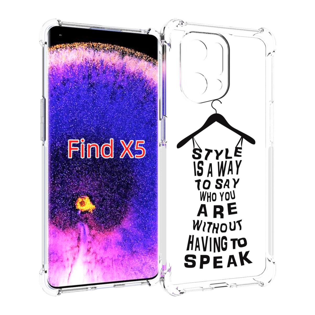 

Чехол MyPads Сарафан-из-слов для Oppo Find X5, Прозрачный, Tocco