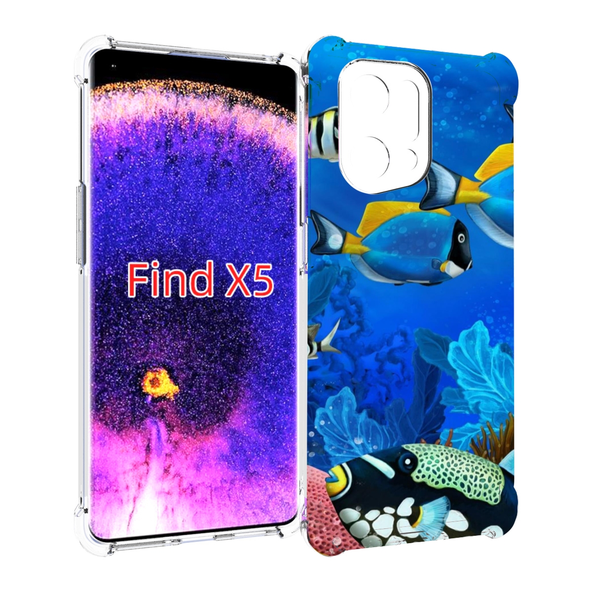 

Чехол MyPads Рыбки для Oppo Find X5, Прозрачный, Tocco