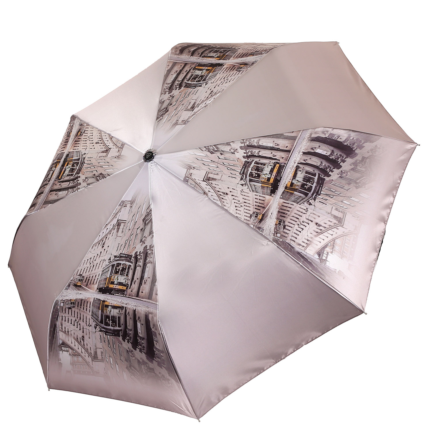 Зонт женский FABRETTI S-20206, серый
