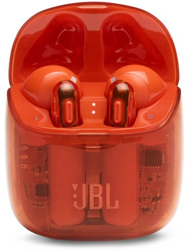 фото Беспроводные наушники jbl tune 225 tws orange/transparent