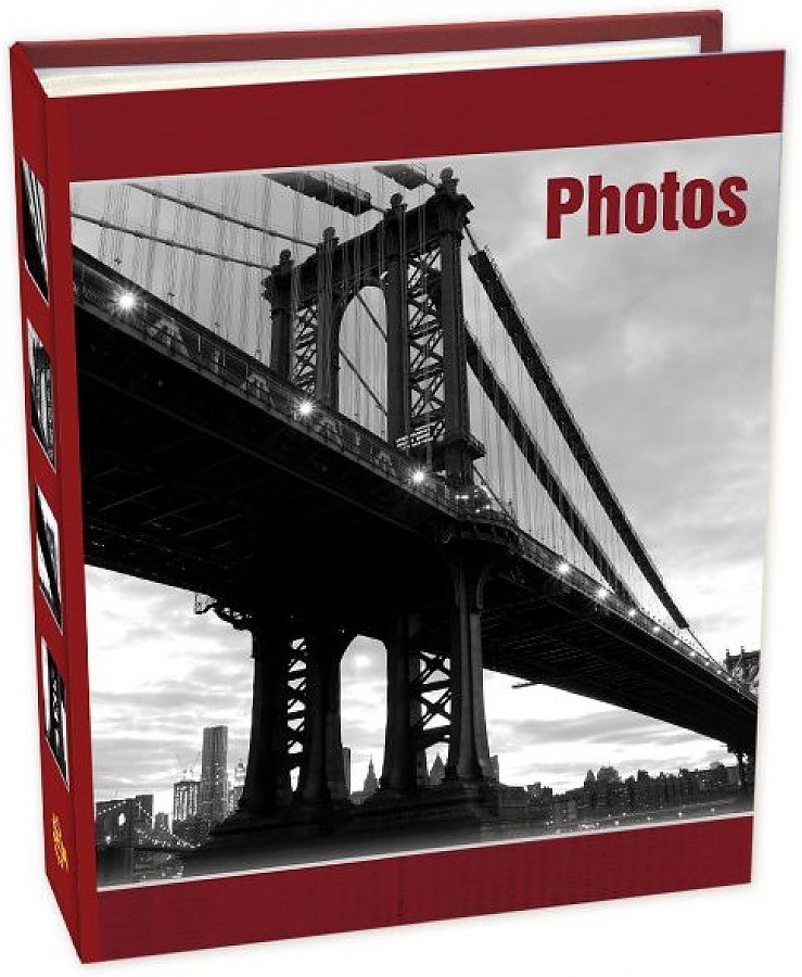 Фотоальбом 200ф 10x15см полипропилкарм BRIDGES красный 534₽