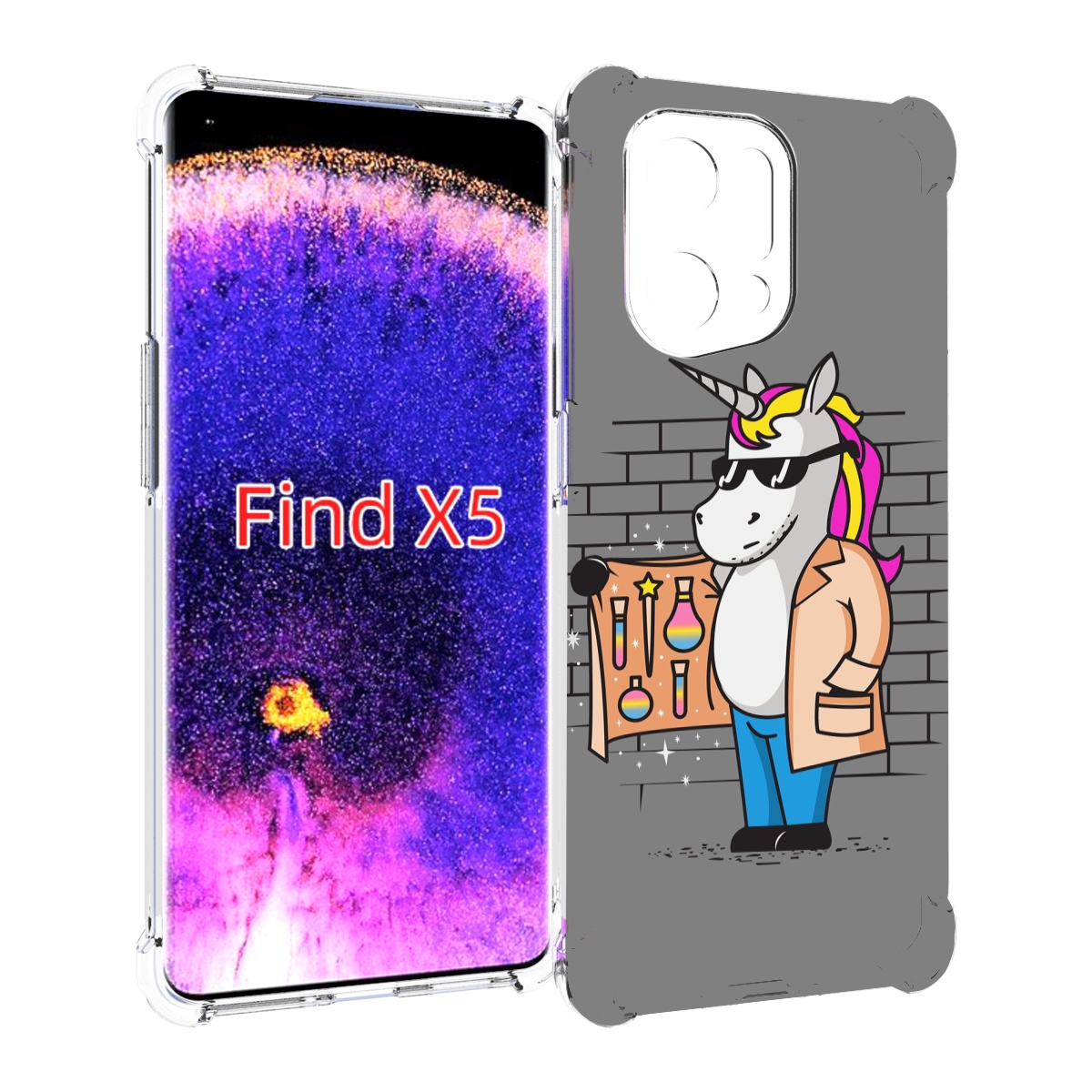

Чехол MyPads Продавец-единорог для Oppo Find X5, Прозрачный, Tocco