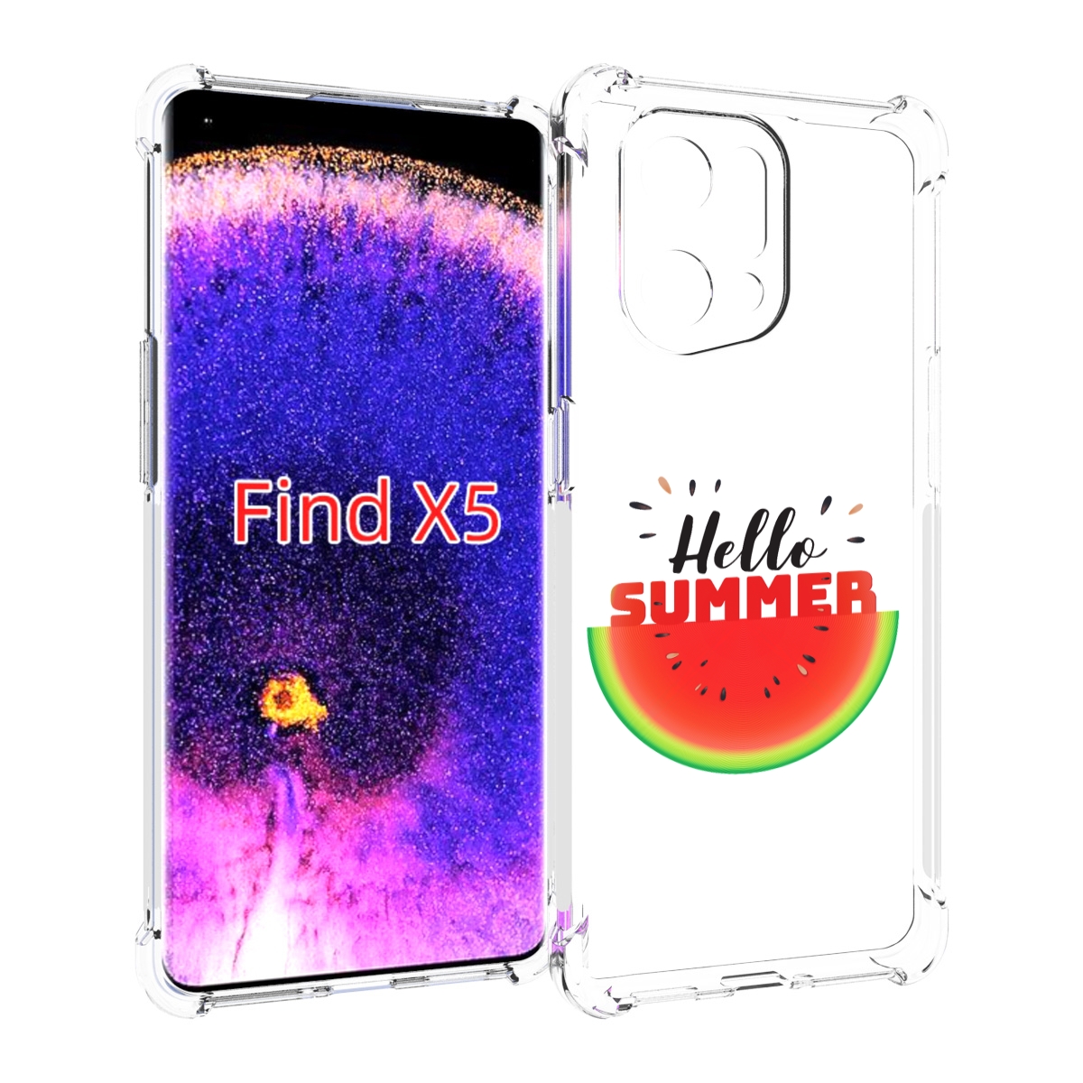 

Чехол MyPads Привет-лето для Oppo Find X5, Прозрачный, Tocco