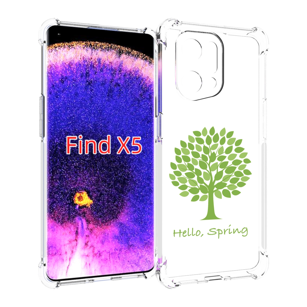 

Чехол MyPads Привет-весна для Oppo Find X5, Прозрачный, Tocco
