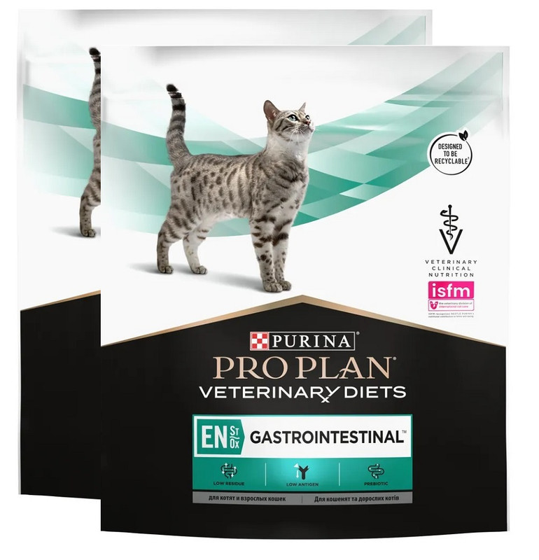 Сухой корм для кошек Pro Plan Veterinary Diets EN, 2шт по 400г