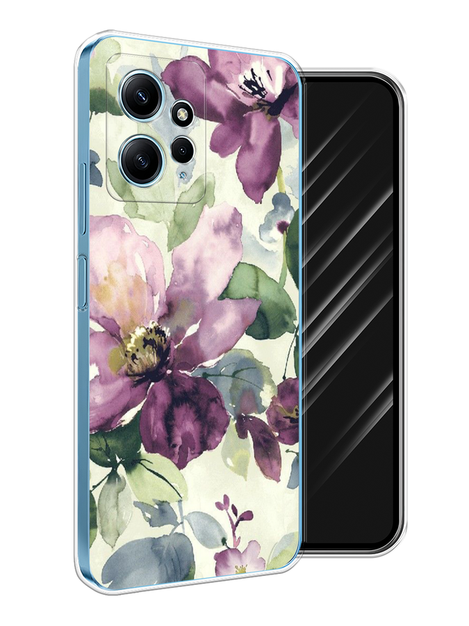 

Чехол Awog на Xiaomi Redmi Note 12 4G "Сиреневые цветы-акварель", Фиолетовый, 318350-1