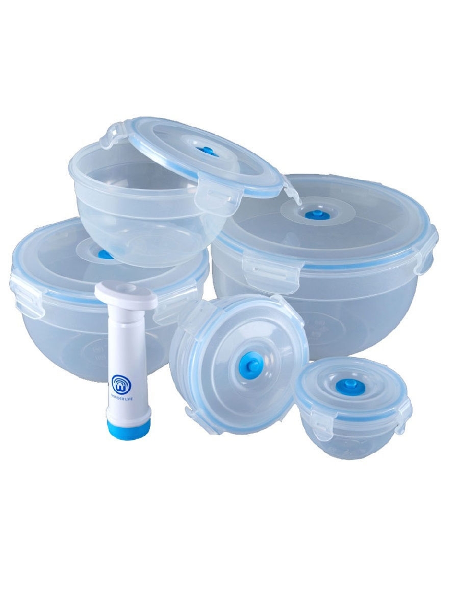 Набор из 5 круглых вакуумных контейнеров Wonder Life