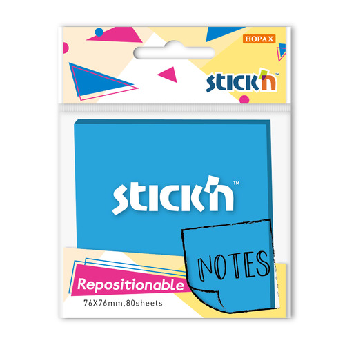 

Упаковка блоков самоклеящихся STICK`N 27073, 76x76, 80 л, 1 цв, синий неон 12шт в упаковке