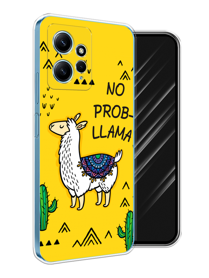 

Чехол Awog на Xiaomi Redmi Note 12 4G "No probLLama", Желтый;черный;синий, 318350-1