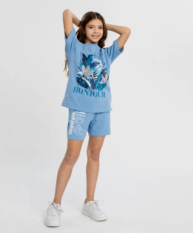 

Шорты Button Blue 124BBGJC54051200, голубой, 134, 124BBGJC54051200