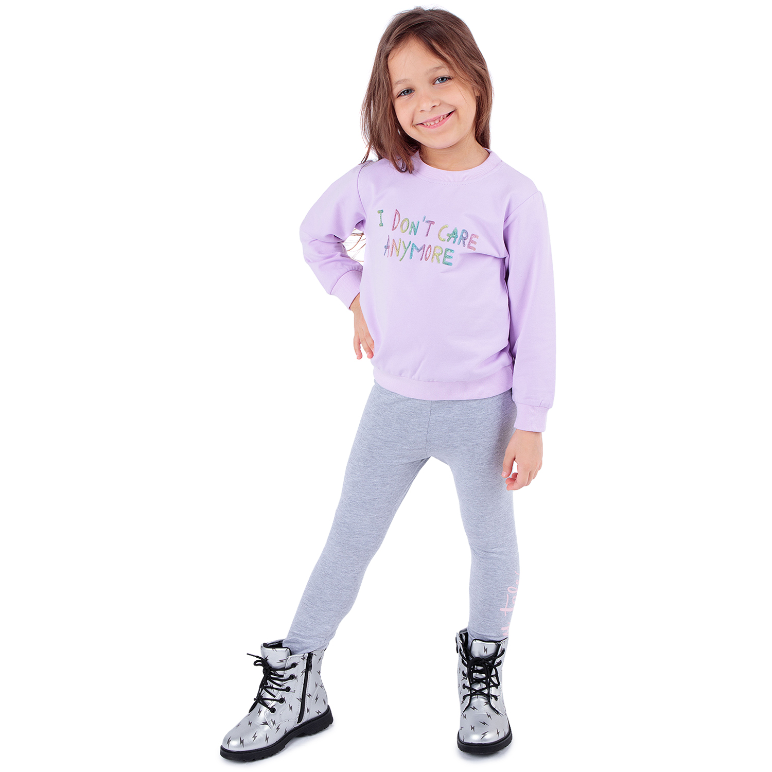 

Свитшот детский Fun Time SS20236/violet фиолетовый р.110, SS20236