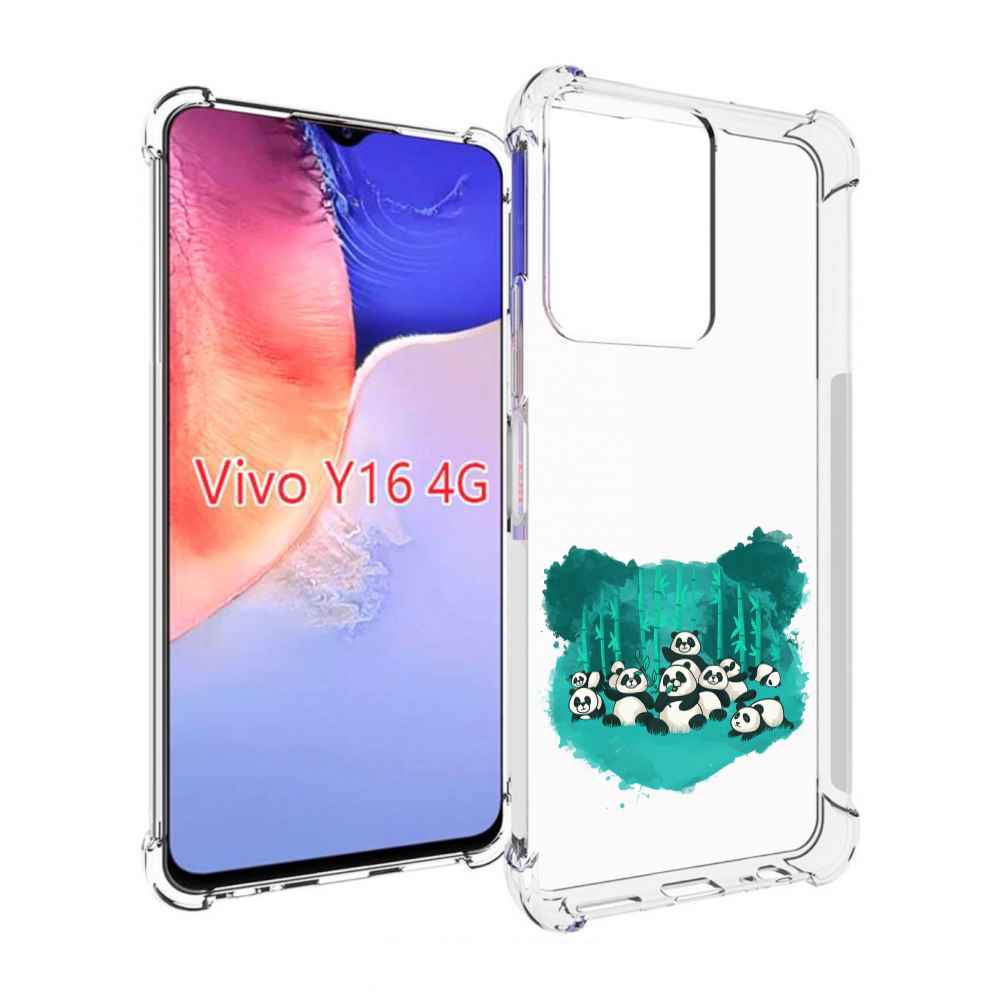 

Чехол MyPads нарисованные панды для Vivo Y16 4G/ Vivo Y02S, Прозрачный, Tocco