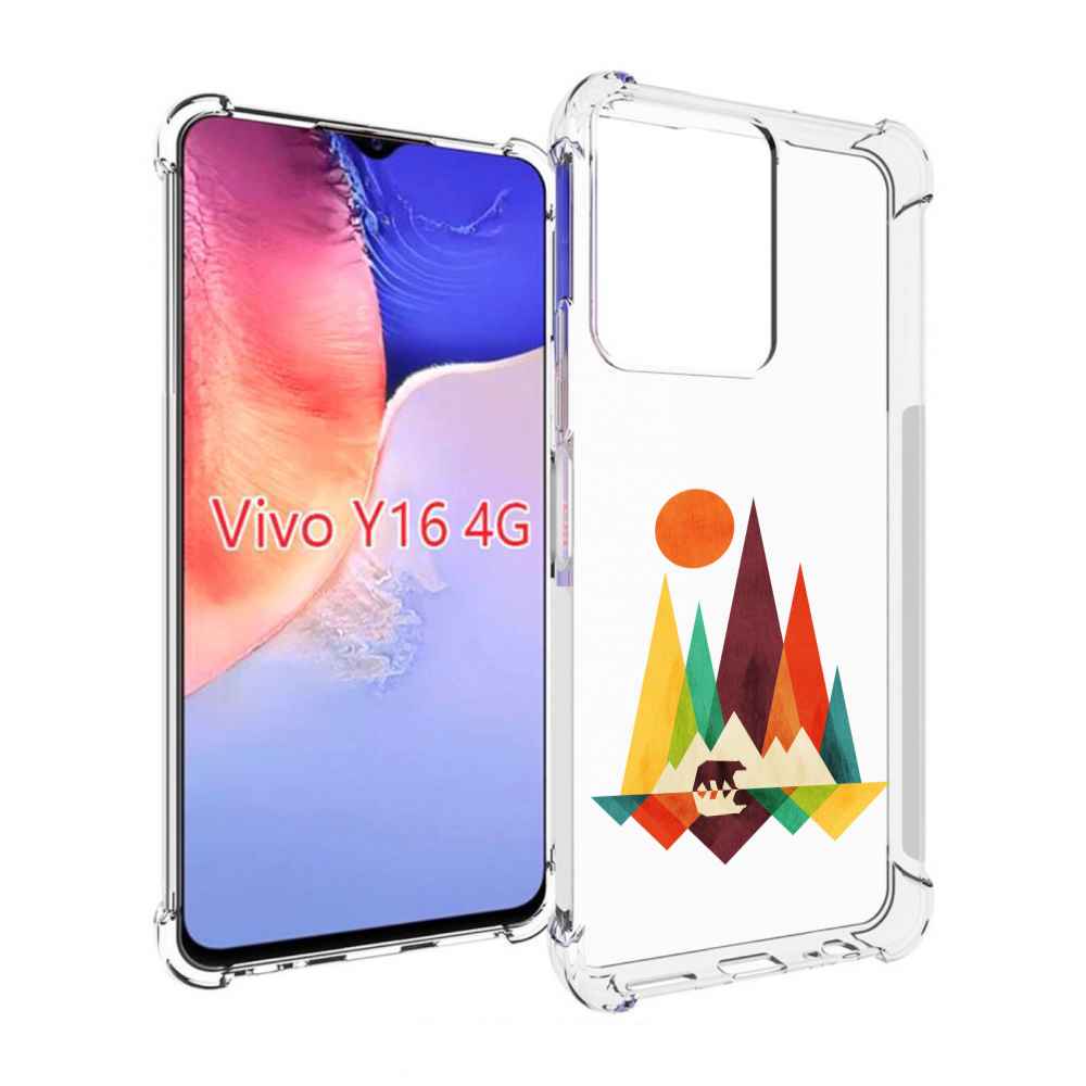 

Чехол MyPads нарисованные горы с медведем для Vivo Y16 4G/ Vivo Y02S, Прозрачный, Tocco