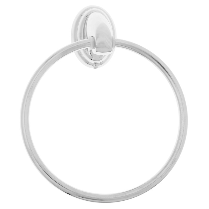 фото Держатель для полотенец одинарный, кольцо accoona a11108, цвет хром