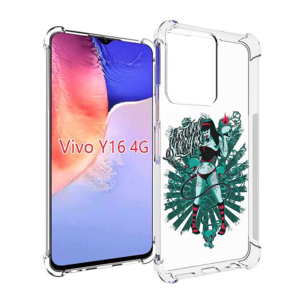 

Чехол MyPads нарисованная девушка в татуировках для Vivo Y16 4G/ Vivo Y02S, Прозрачный, Tocco