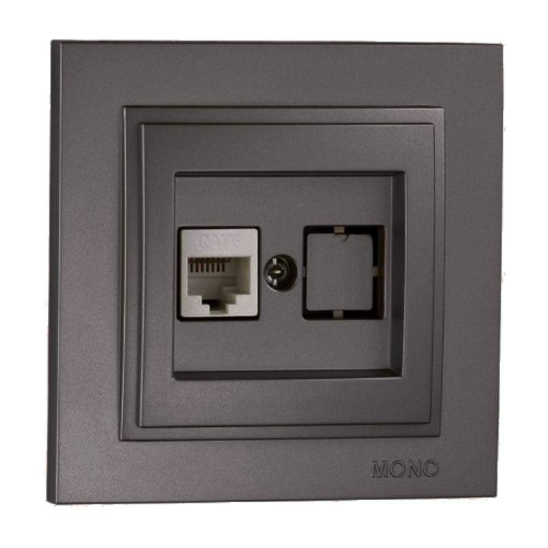 

MONO Despina роз. СУ компьют. Rj45 Cat6 Графит (корп. ABS) 102-202005-125 (арт. 798261)