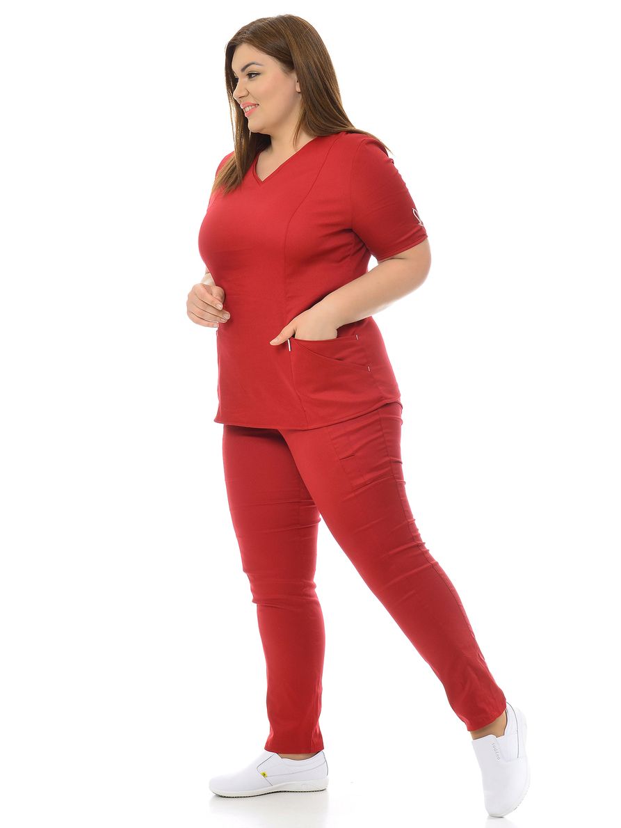 фото Костюм медицинский женский medicalwear сантана 2 117 бордовый 54 ru