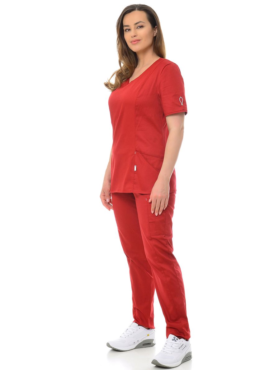 фото Костюм медицинский женский medicalwear сантана 2 117 бордовый 48 ru