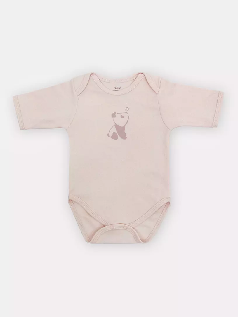 

Боди с коротким рукавом Rant HUGS AND KISSES Panda Pink р.62, 6274_print